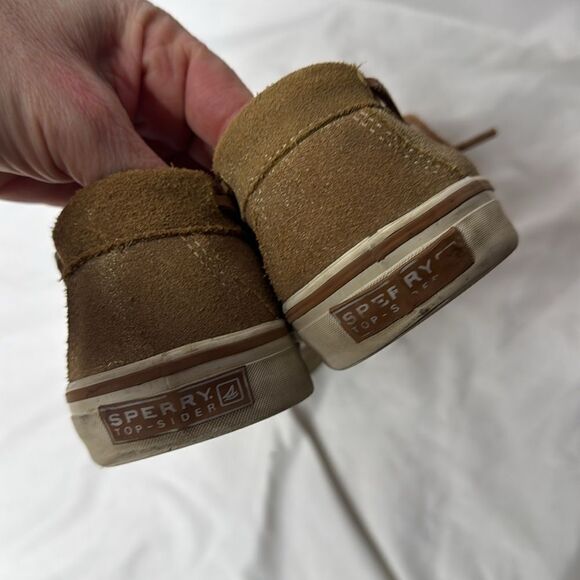 Sperry Women’s Leather Gold Glitter Boat Shoes. Size 9. - Picture 6 of 9